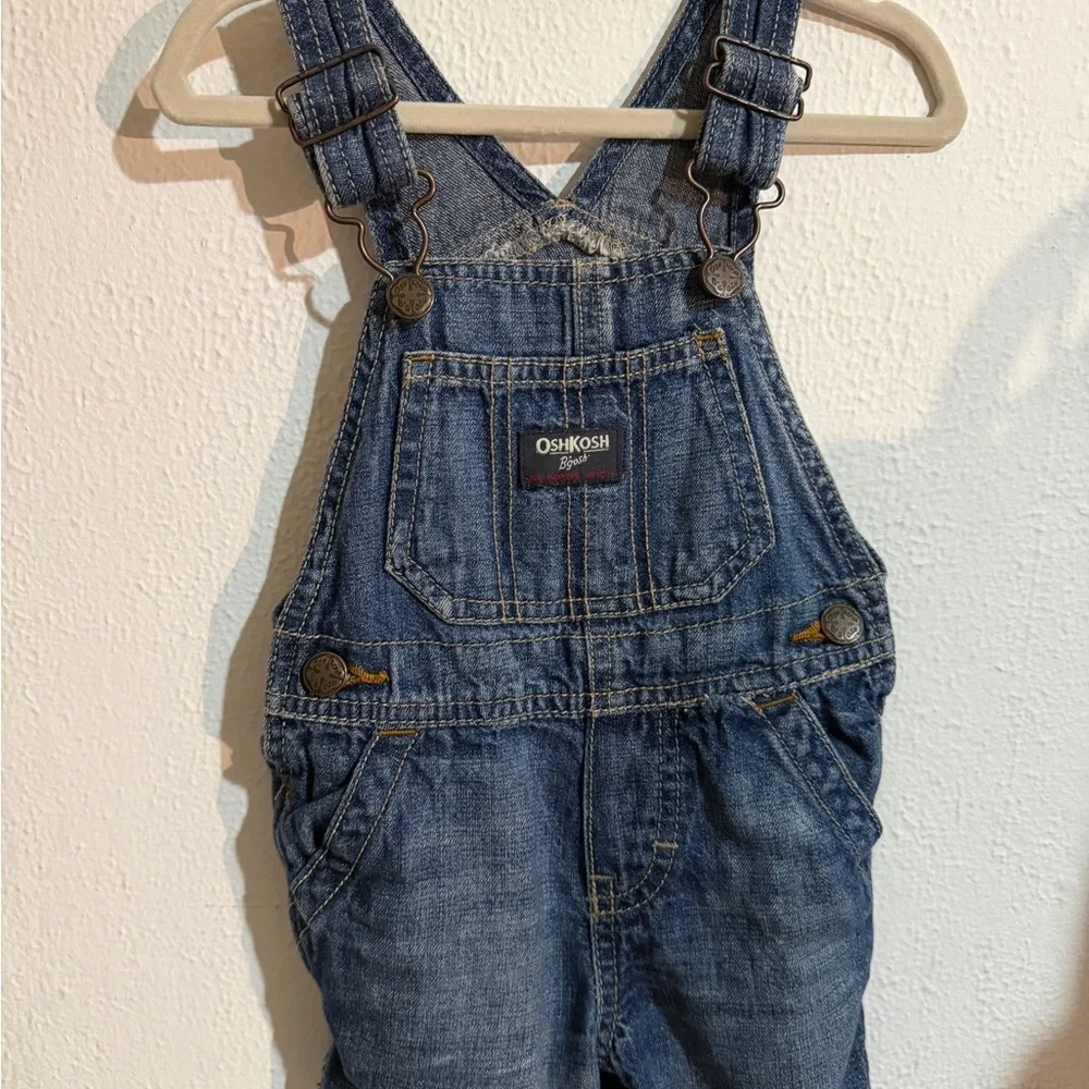 OshKosh B'gosh Classic Blue Short Overalls for Kids
